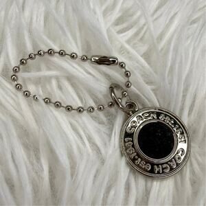 1" Coach Metal Circle Hangtag Hang Tag Bag Charm